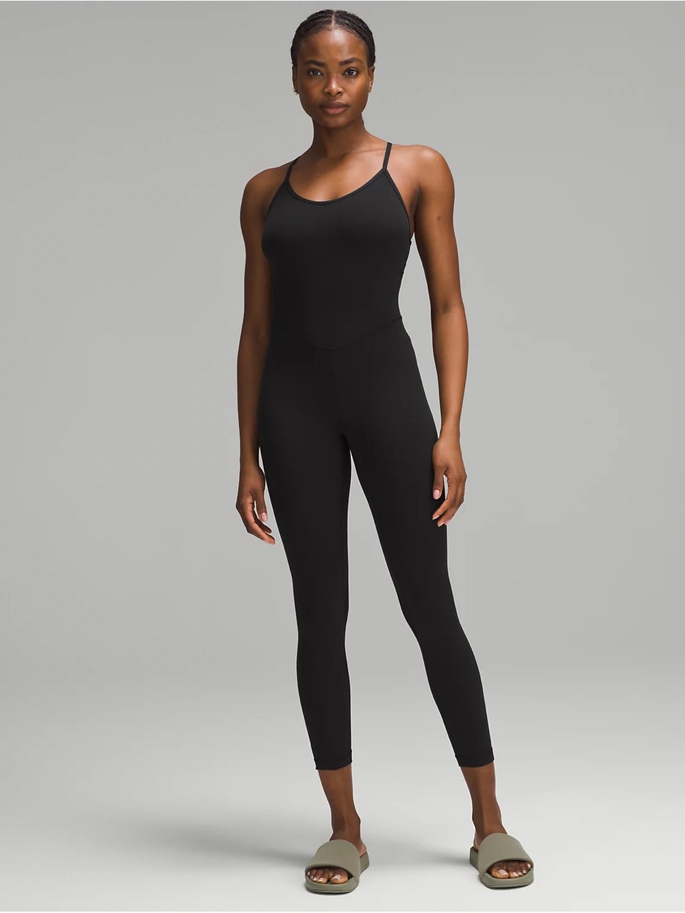 Lululemon Cross-Back Nulu Yoga Bodysuit 25" (Black, 10)